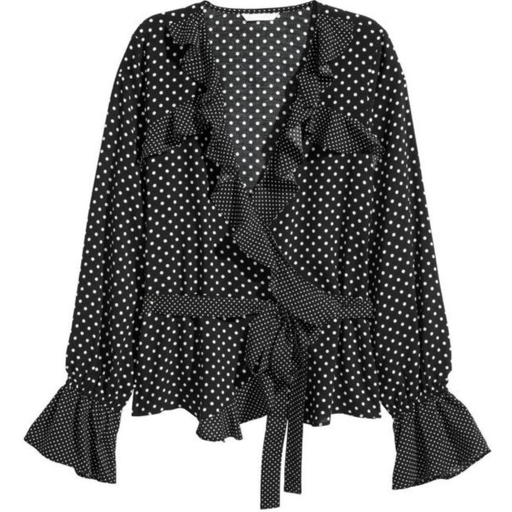 H&m plunge wrap blouse